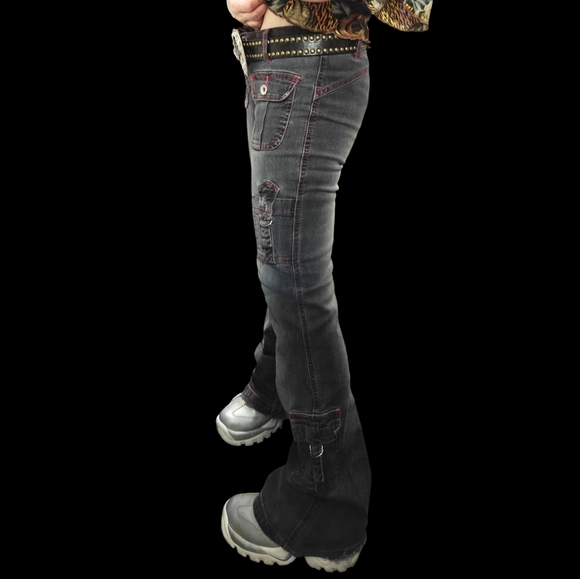 ❤️‍🔥🔥HURRY!! STORE CLOSE THIS WEEK!!　Y2K Vintage Rmarks Pink Stitch Denim 29 - Picture 2 of 9